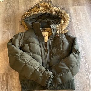 Hollister Puffer Jacket Faux fur